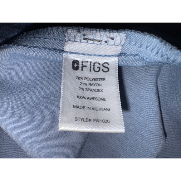 FIGS Technical Collection Scrub Top Womens Small Blue STYLE#: FW1000‎ PO#: 1299 - Picture 4 of 5